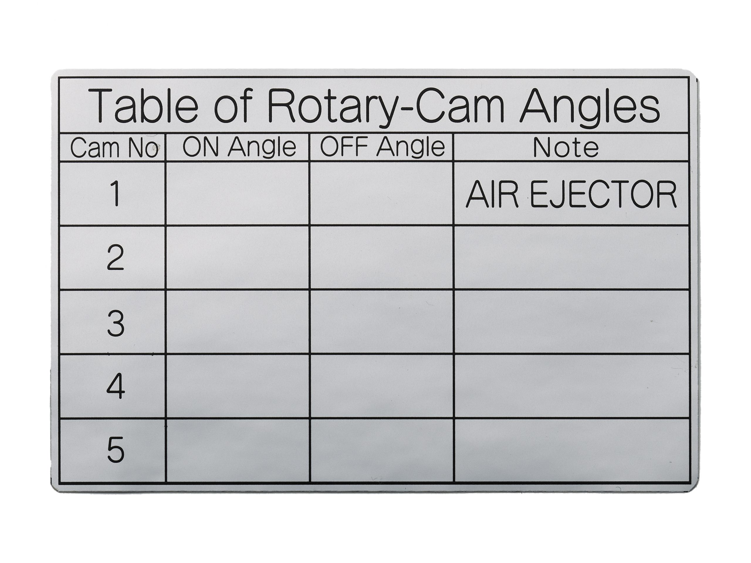 アルミ機械銘板・装置銘板