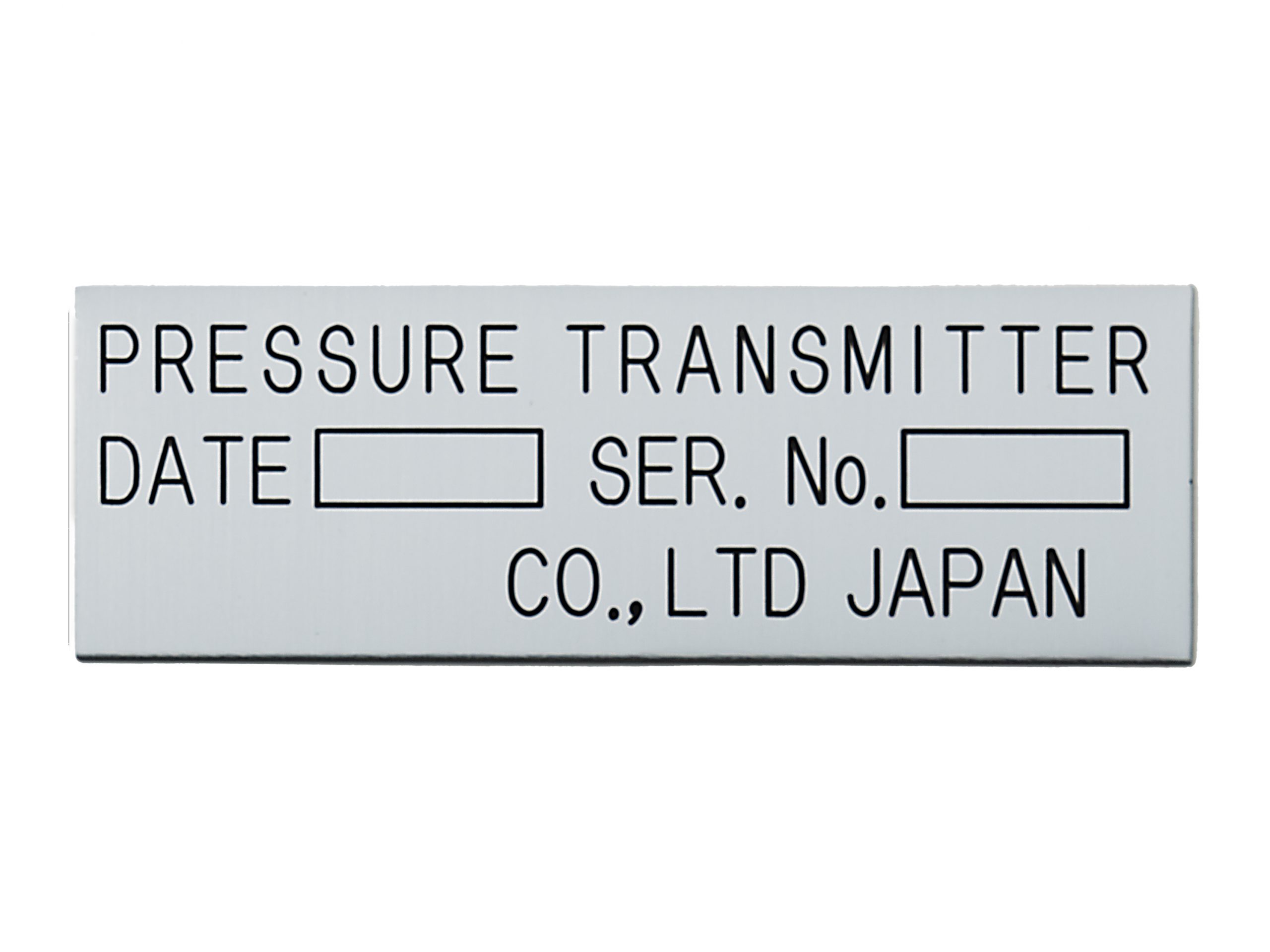 アルミ機械銘板・装置銘板