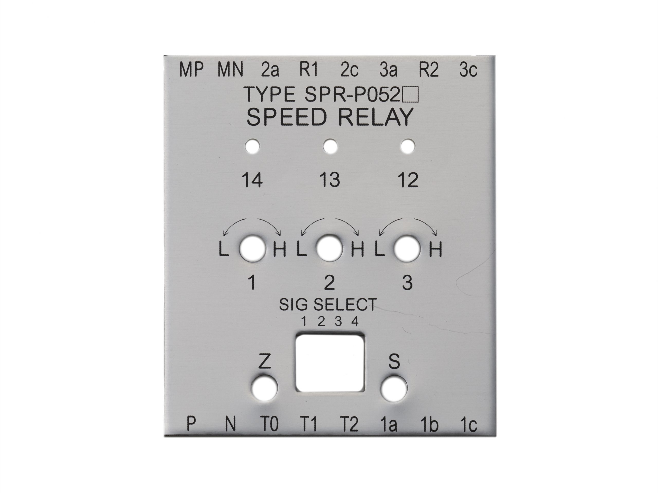 アルミ切替銘板